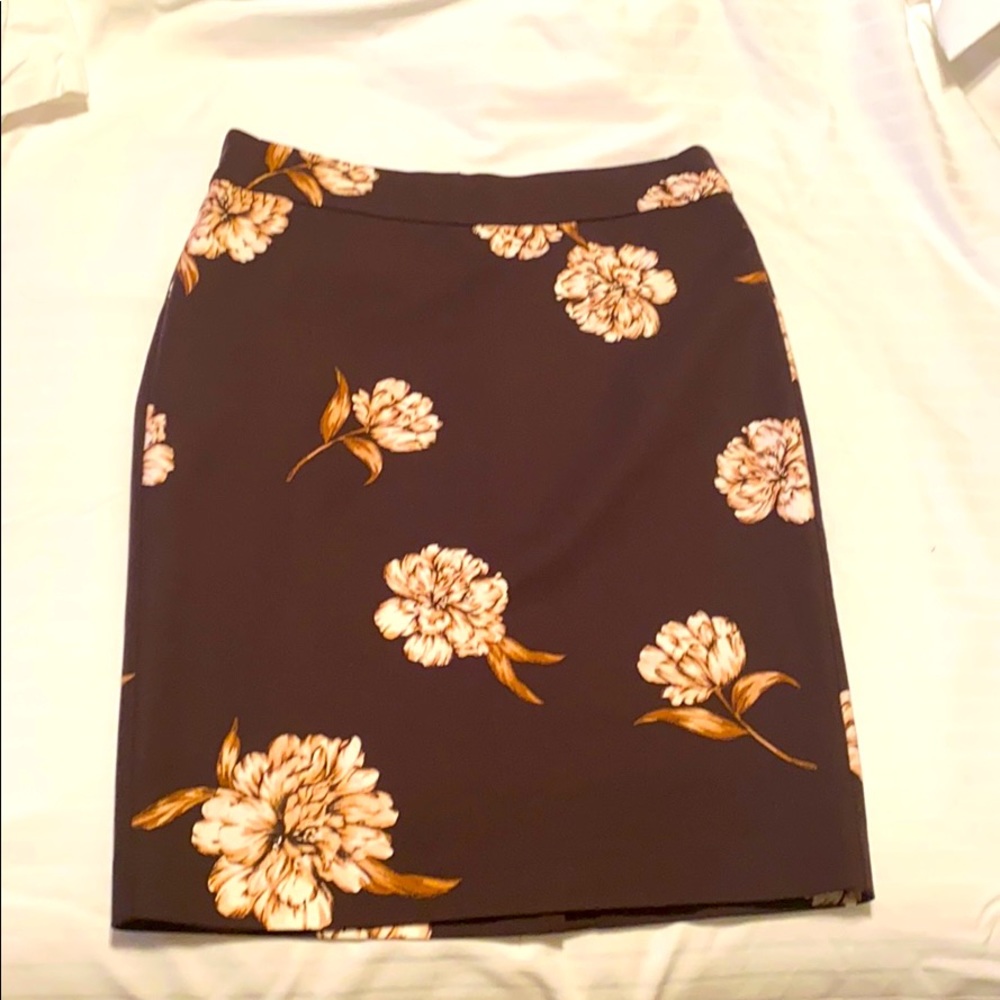 Ann Taylor Brown and Peach Skirt